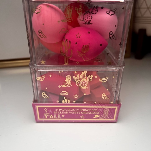 Beauty Sponge Set Gina Beauty Limited Addition 24 Pack Clear Vanity Organizer - Picture 4 of 6